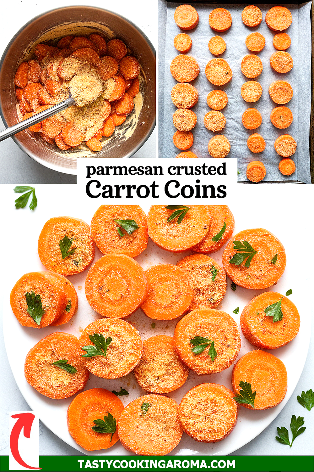 Parmesan and Herb-Crusted Carrot Coins