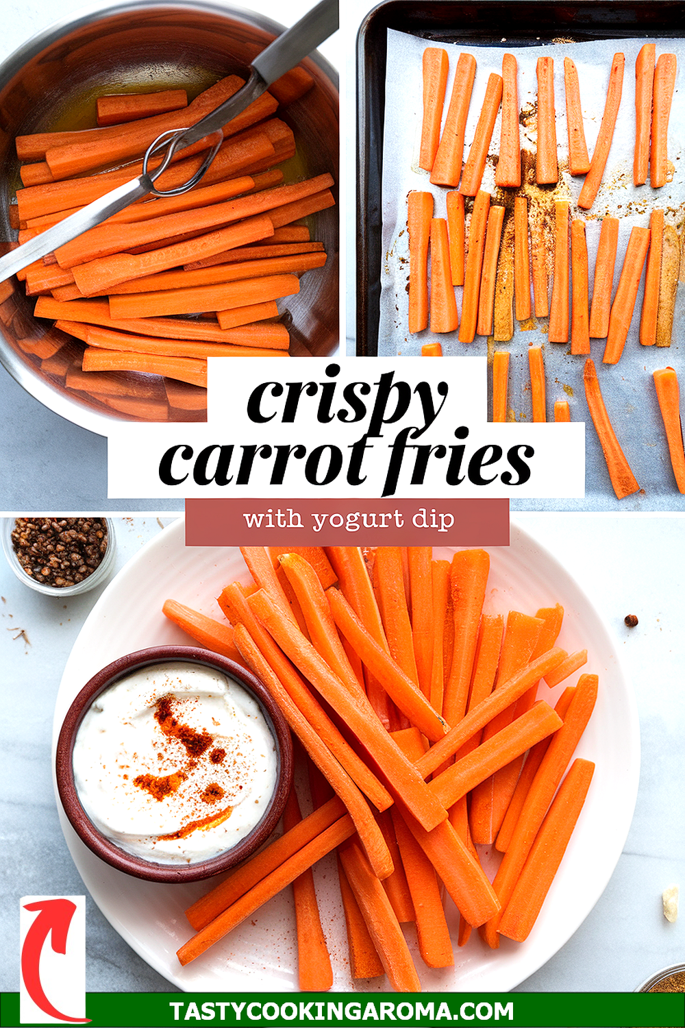 Carrot Fries with Spiced Yogurt Dip