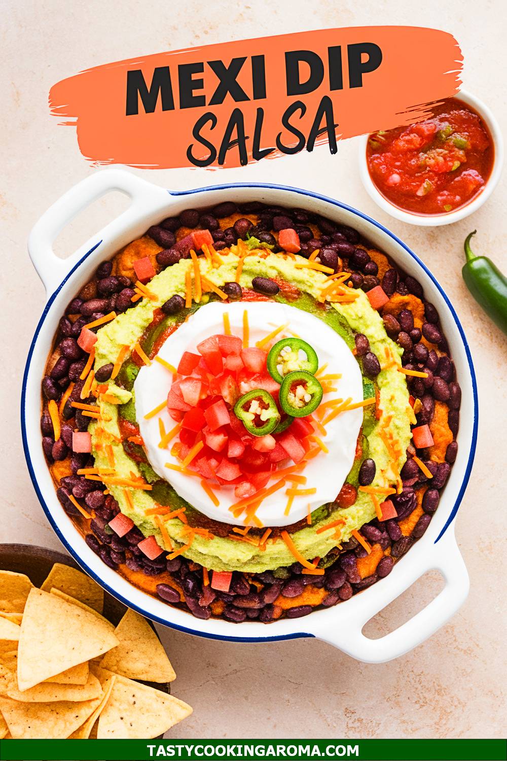 Layered Mexi Dip with Homemade Salsa