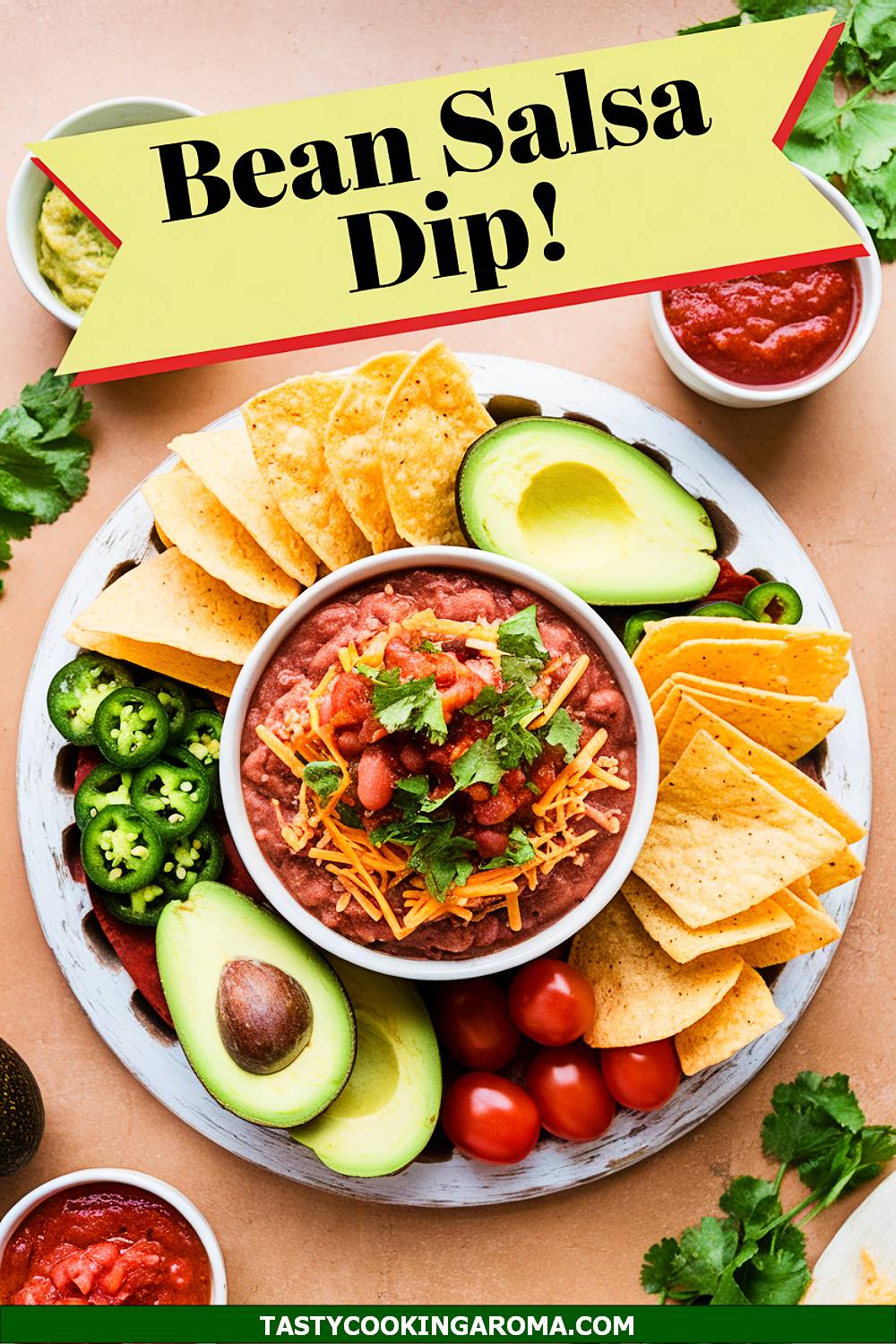 Refried Bean and Salsa Charcuterie Board Dip