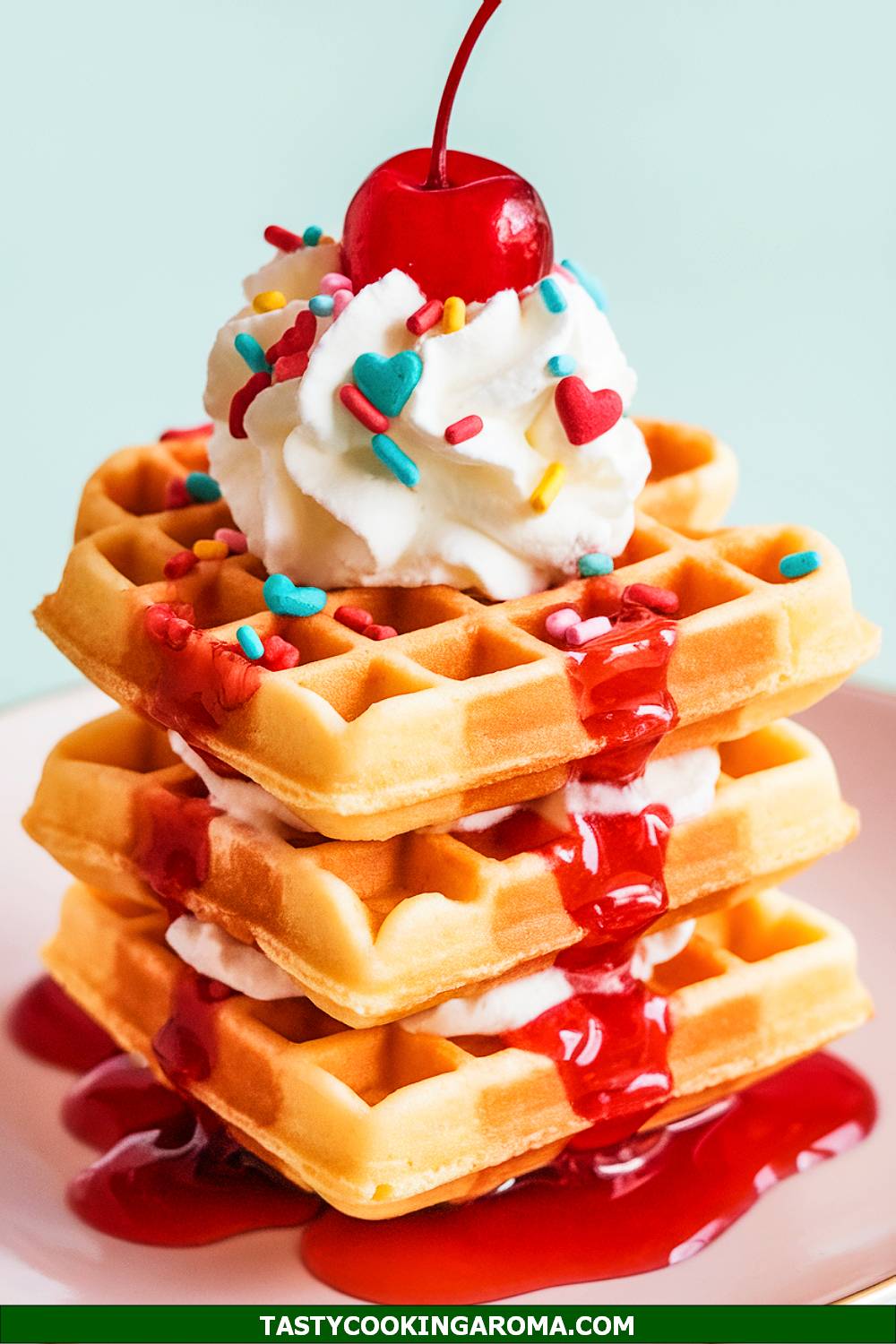 Mini Heart Waffle Sundaes