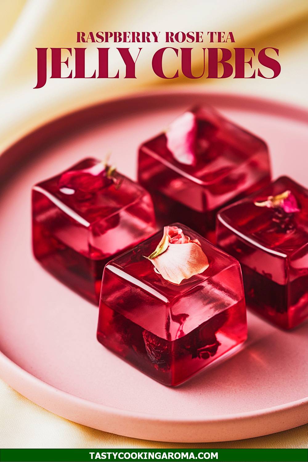 Raspberry Rose Tea Jelly Cubes