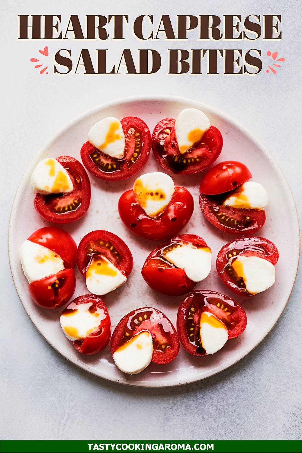 Heart-Shaped Caprese Salad Bites