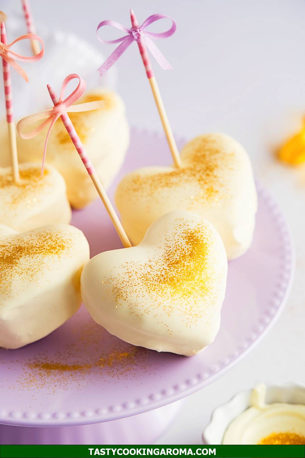 Passionfruit Marshmallow Heart Pops