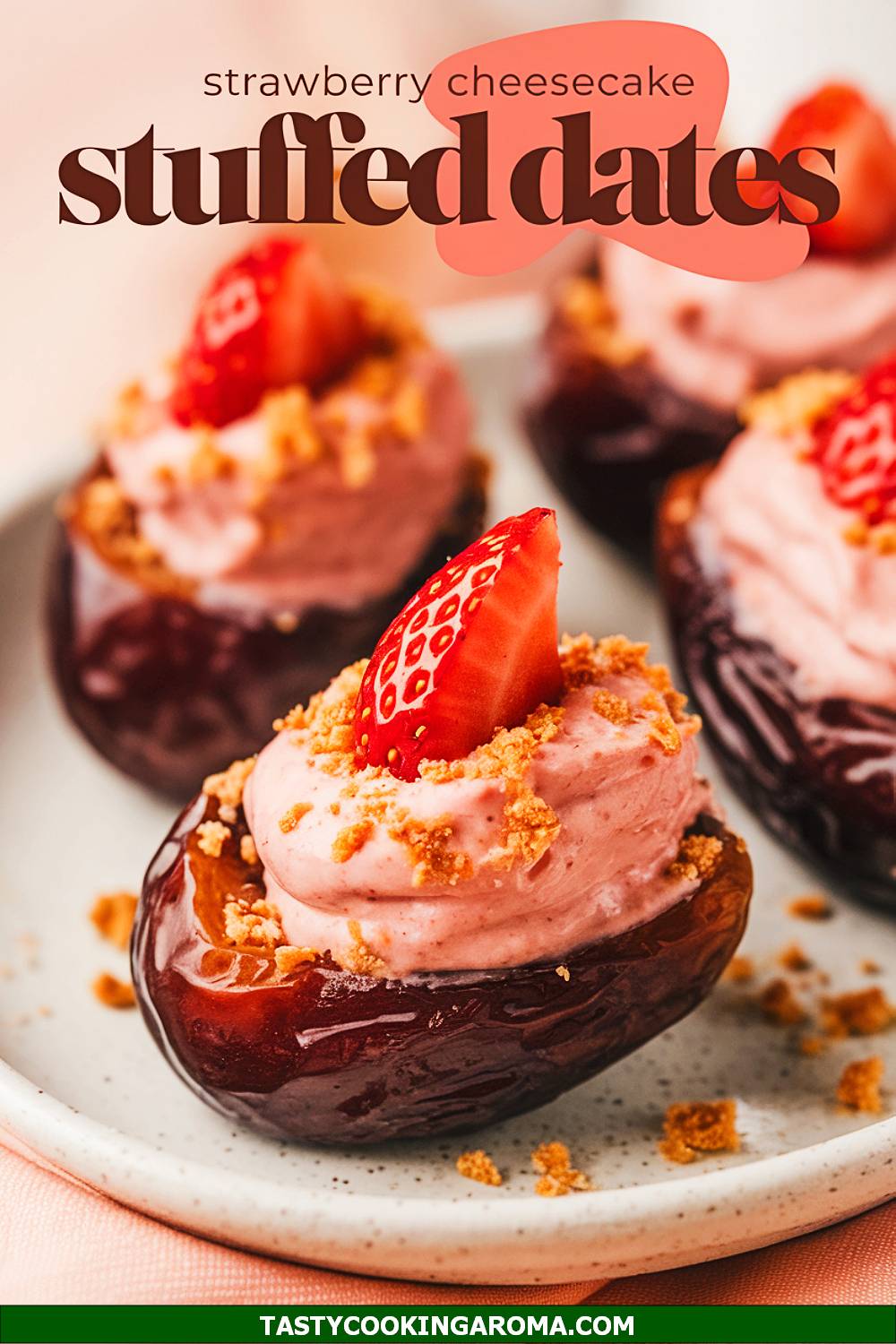 Strawberry Cheesecake Stuffed Dates