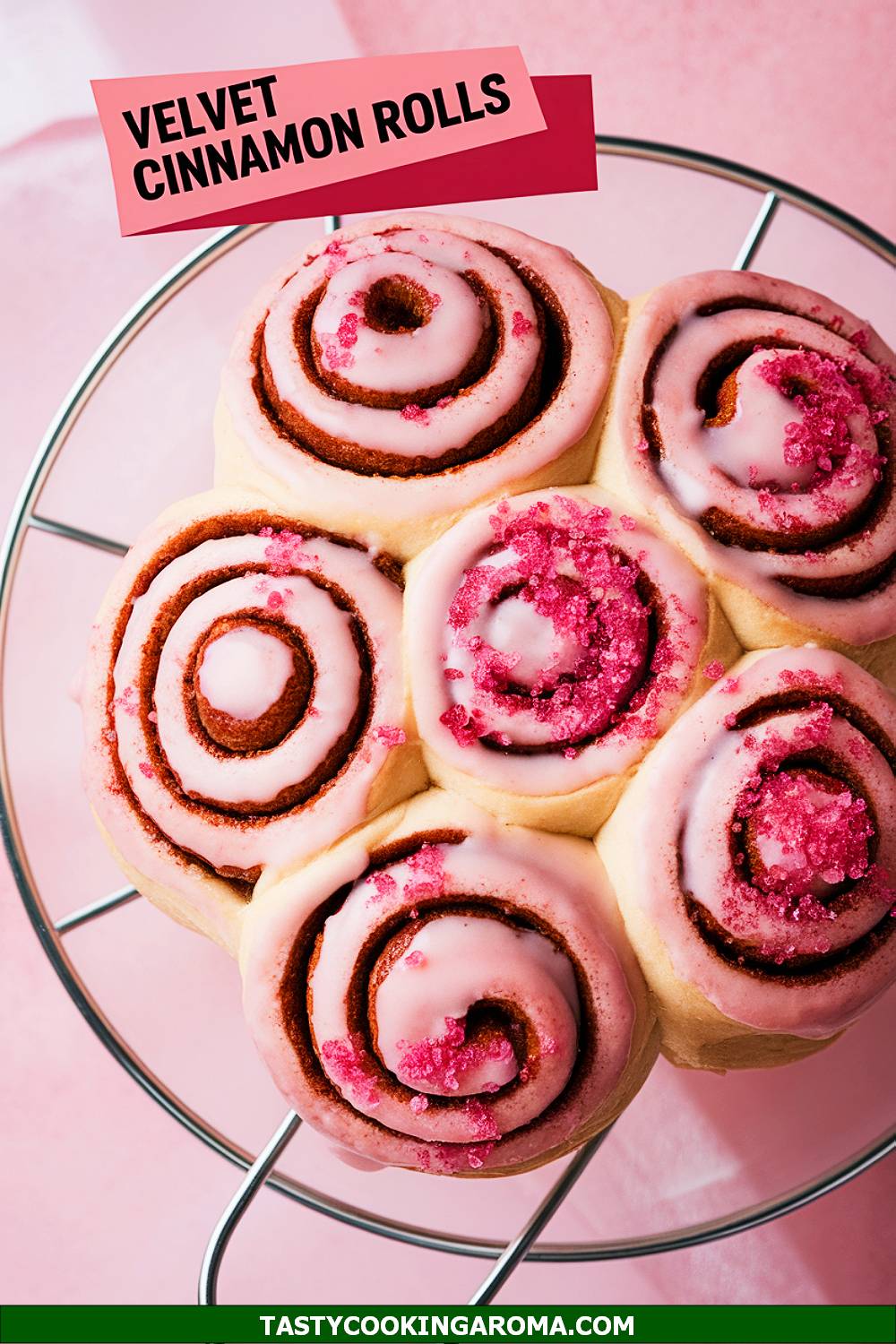 Pink Velvet Cinnamon Rolls