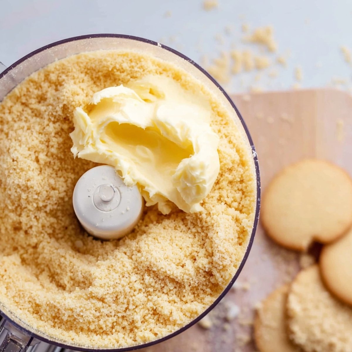 Squeeze a bit of the mixture in your hand. If it holds together, you're good. If it crumbles, add more cream cheese mixture a spoonful at a time until the dough holds its shape without feeling sticky.