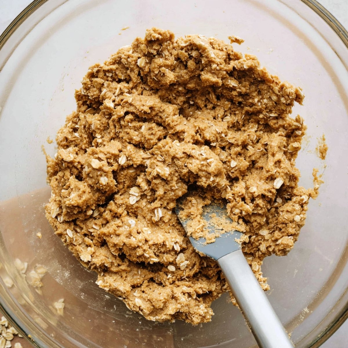 With the mixer running on low speed, slowly add the dry ingredients to the wet ingredients. The dough will be thick and sticky, so you might need to finish mixing it by hand after a few seconds in the mixer.