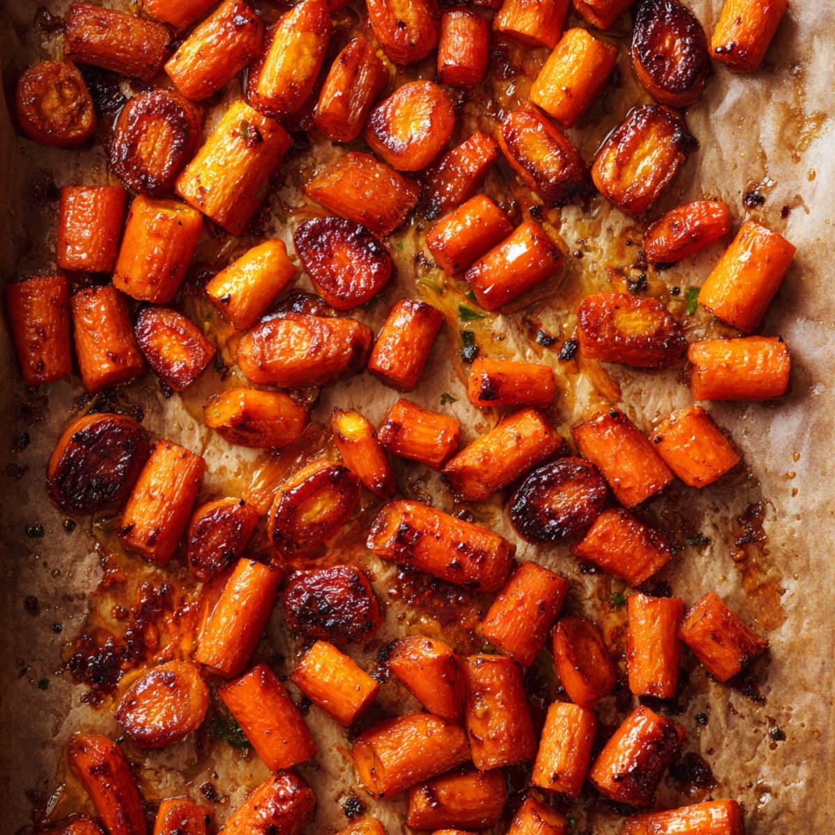 Roast for 15 minutes, then give them a good toss. Roast for another 10 minutes, until they're soft, golden on the edges, and swimming in that gorgeous glaze.