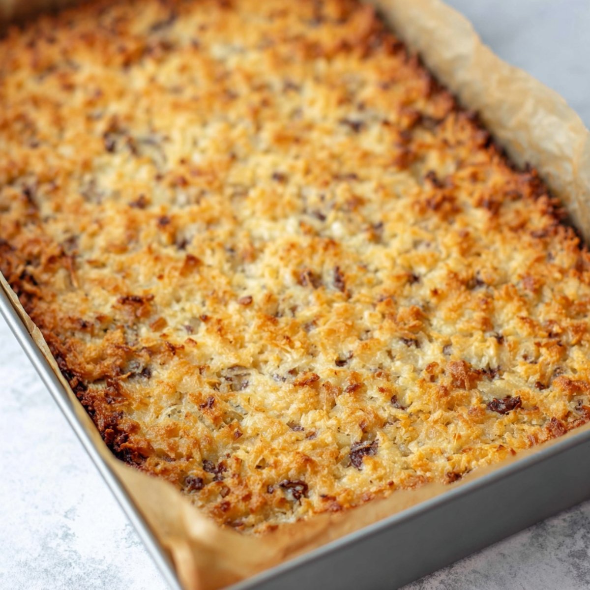 Bake for 25 to 30 minutes, until the top is lightly golden and bubbly around the edges. The center might still look a little soft, but it'll firm up as it cools.